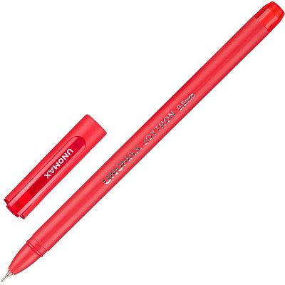 Ручка шариковая неавтоматическая Unomax Joytron, д. ш.0.5 мм, л.0.3 мм, красн