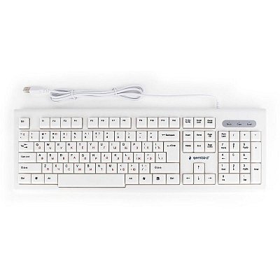 Клавиатура Gembird KB-8354U, USB, белая, 104 клавиши, кабель 1.45м