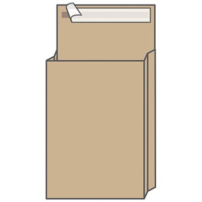 Пакет почтовый UltraPac, 300×400×40мм, коричневый крафт, отр. лента, 120г/м2