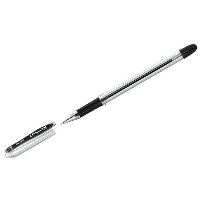 Ручка шариковая Berlingo «I-10» черная, 0.4мм, грип