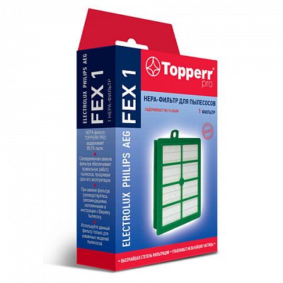 Сменный HEPA-фильтр TOPPERR FEX 1, для пылесосов ELECTROLUX, PHILIPS, AEG
