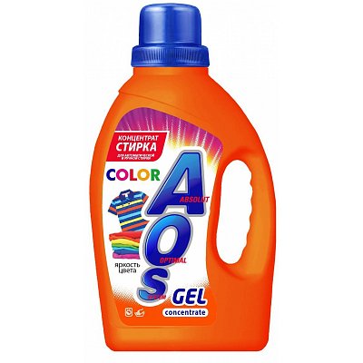 Гель для стирки AOS «Color», для цветного белья, концентрат, 1.3л