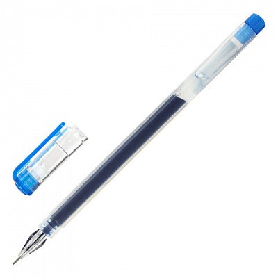 Ручка гелевая STAFF «BRILLIANCE», СИНЯЯ, длина письма 1000 м, игольчатый узел 0.5 мм, линия письма 0.35 мм