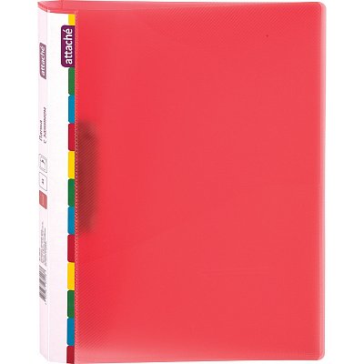 Папка с зажимом Attache Diagonal А4 0.6 мм красная (до 150 листов)