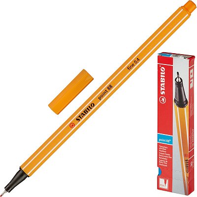 Ручка капиллярная STABILO «Point», толщина письма 0.4 мм, оранжевая