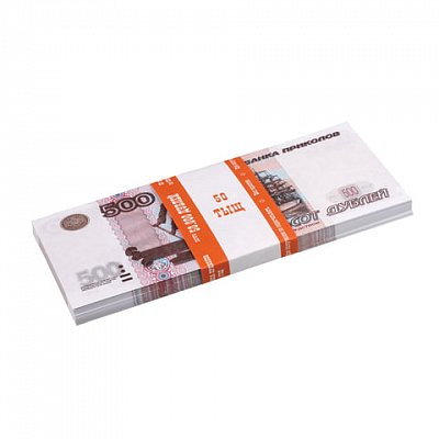 Деньги шуточные «500 рублей», упаковка с европодвесом