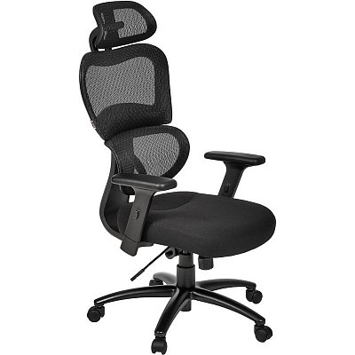Кресло для руководителя Easy Chair 647 TTW черное (ткань/сетка/пластик)