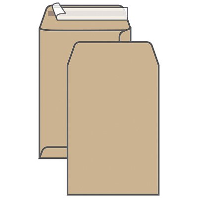 Пакет почтовый C4, UltraPac, 229×324мм, коричневый крафт, отр. лента, 90г/м2