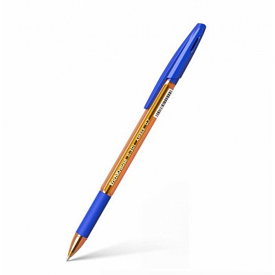 Ручка шариковая ERICH KRAUSE «R-301 Amber Grip», СИНЯЯ, корпус тонировый оранжевый, узел 0.7 мм, линия письма 0.35 мм