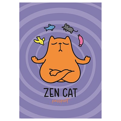 Обложка для паспорта MESHU «Zen Cat», ПВХ, 2 кармана