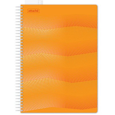 Бизнес-тетрадь Attache Waves (А4, 100л, клетка, спираль, закладка, оранжевый)