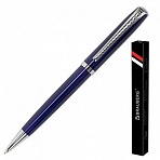 Ручка шариковая BRAUBERG бизнес-класса, BC025, корпус синий, серебряные детали, синяя