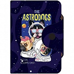 Визитница карманная OfficeSpace «Astrodogs», 10 карманов, 75×110мм, ПВХ