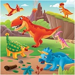 Пазл 64 эл. ТРИ СОВЫ «Динозавры»