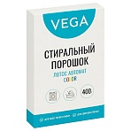 Порошок стиральный Vega, Лотос Автомат Колор, 400г, картонная коробка