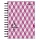 Бизнес-тетрадь Attache Selection Spring Book A5 150 листов розовая в клетку на спирали (170×202 мм)