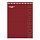 Блокнот А5 (146×205 мм), 80 л., гребень, картон, подложка, клетка, ОФИСМАГ, красный