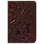 Обложка для паспорта Кожевенная мануфактура, нат. кожа, «Путешествия», коричневая