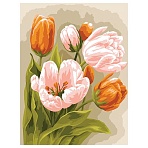 Картина по номерам на картоне ТРИ СОВЫ «Тюльпаны», 30×40, с акриловыми красками и кистями