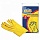 Перчатки резиновые, без х/б напыления, рифленые пальцы, размер S, желтые, 27г БЮДЖЕТ, AZUR, 92130