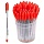 Ручка шариковая Стамм «VeGa» красная, 0.7мм, прозрачный корпус