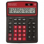 Калькулятор настольный BRAUBERG EXTRA COLOR-12-BKWR (206×155 мм), 12 разрядов, двойное питание, ЧЕРНО-МАЛИНОВЫЙ