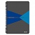превью Бизнес-тетрадь Leitz Office Card А5 90 листов синяя с серым в клетку съемная линейка-закладка на спирали (164х210 мм)