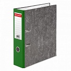 Папка-регистратор BRAUBERG, фактура стандарт, с мраморным покрытием, 80 мм, зеленый корешок