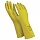 Перчатки латексные MANIPULA «Блеск», хлопчатобумажное напыление, размер 9-9.5 (L), желтые