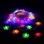 Электрогирлянда светодиодная Vegas Цветочки разноцветный свет 80 светодиодов (10 м)