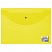 превью Папка-конверт с кнопкой BRAUBERG, А5, 240х190 мм, прозрачная, желтая, 0,15 мм