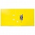 превью Папка-регистратор BRAUBERG «EXTRA», 75 мм, желтая, двустороннее покрытие пластик, металлический уголок, 228574