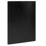 Папка с боковым металлическим прижимом STAFF, черная, до 100 листов, 0.5 мм, 229233