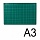 Коврик-подкладка настольный для резки А3 (450×300 мм), сантиметровая шкала, зеленый, 3 мм, KW-trio
