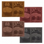 Обложка «Автодокументы», ПВХ «под кожу», печать «золотом», с металлическими уголками