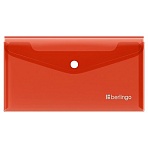 Папка-конверт на кнопке Berlingo «No Secret», С6, 200мкм, красная