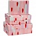 превью Набор прямоугольных коробок 3в1, MESHU «Stylish pink», (19×12×7.5-15×10×5см)