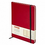 Блокнот БОЛЬШОЙ ФОРМАТ (180×250 мм) B5, BRAUBERG «Office», под кожу 80 л., клетка, красный