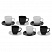превью Сервиз чайный Luminarc Carine Black and White 220 мл черный/белый на 6 персон (артикул производителя D2371)