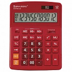 Калькулятор настольный BRAUBERG EXTRA-12-WR (206×155 мм), 12 разрядов, двойное питание, БОРДОВЫЙ