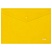 превью Папка-конверт на кнопке СТАММ А4, 180мкм, пластик, прозрачная, желтая
