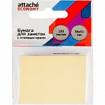 Стикеры Attache Economy 38×51 мм пастельный желтый (1 блок, 100 листов)