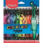 Карандаши цветные Maped Color'Peps Monster 24 цвета трехгранные