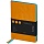 Записная книжка А6 80л., кожзам, Berlingo «Fuze», цветной срез, оранжевый