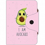 Визитница карманная OfficeSpace «I'm Avocado», 10 карманов, 75×110мм, ПВХ