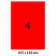 превью Этикетки самоклеящиеся ProMega Label красные 105х148 мм (4 штуки на листе А4, 100 листов в упаковке)