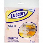 Салфетка хозяйственная Luscan из микрофибры универ 200г/м2 30×30см желтая