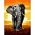 Картина по номерам на холсте ТРИ СОВЫ «Слон», 30×40, с акриловыми красками и кистями
