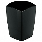Подставка-стакан СТАММ «Тропик», пластиковая, квадратная, черная