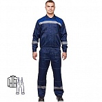 Костюм рабочий летний мужской л20-КПК синий/васильковый с СОП (размер 52-54, рост 182-188)